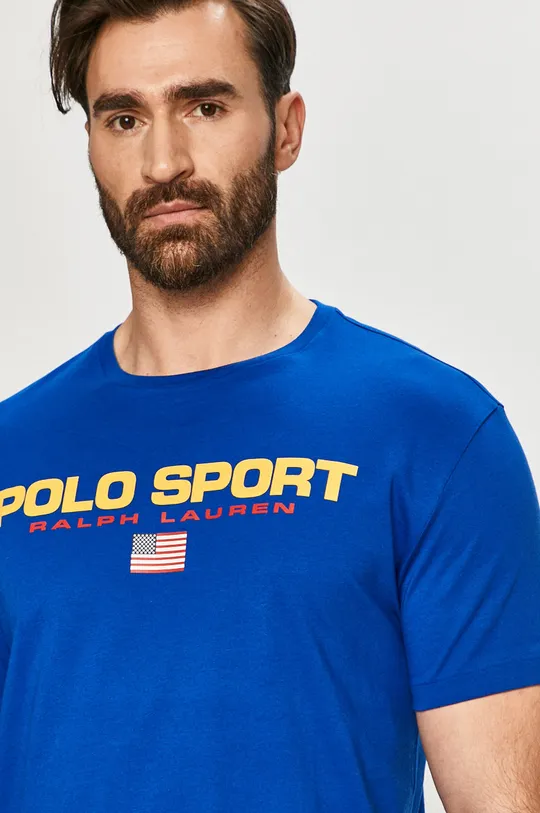 niebieski Polo Ralph Lauren - T-shirt 710750444003 Męski