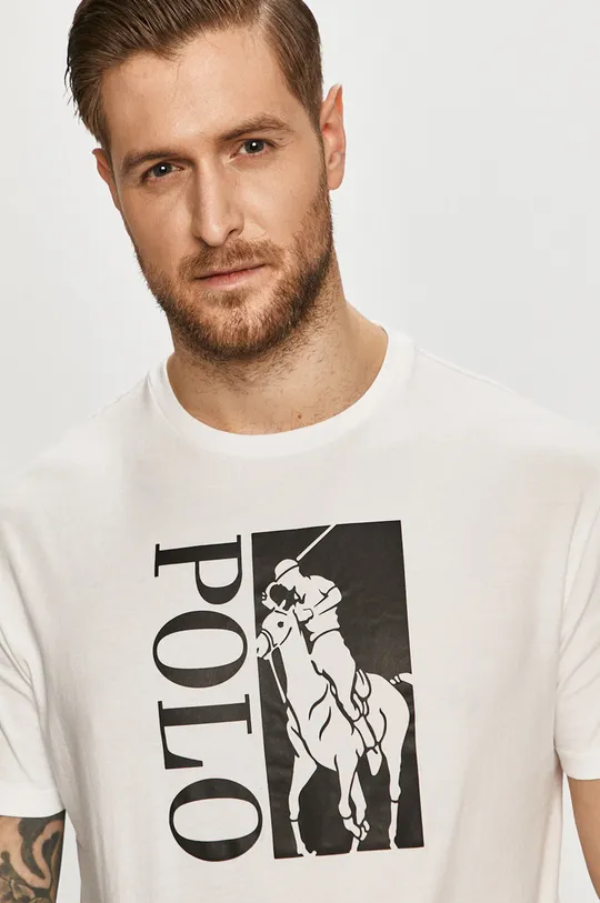 biały Polo Ralph Lauren - T-shirt 710828214002