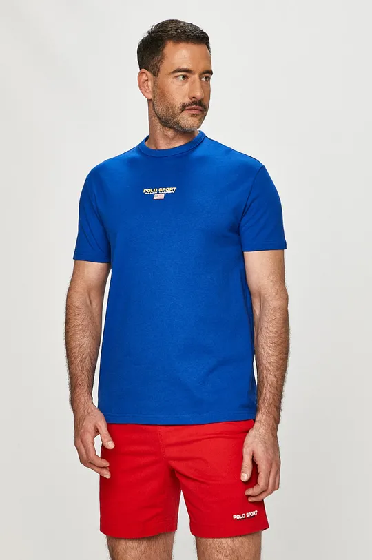 niebieski Polo Ralph Lauren - T-shirt 710836755004 Męski