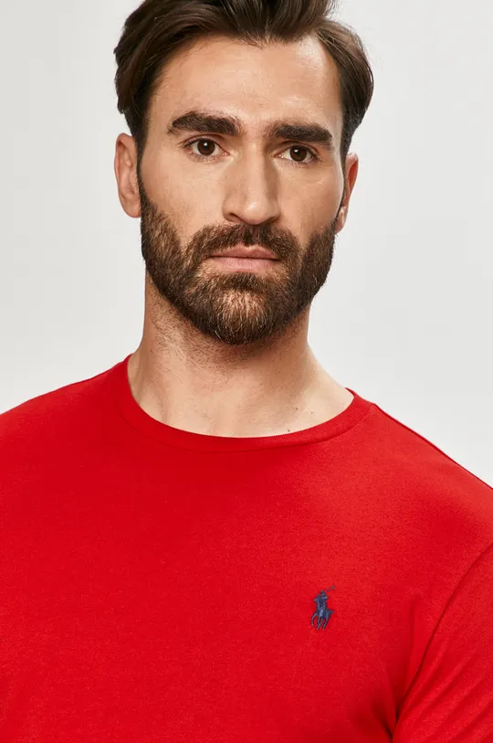 czerwony Polo Ralph Lauren - T-shirt 710680785008 Męski