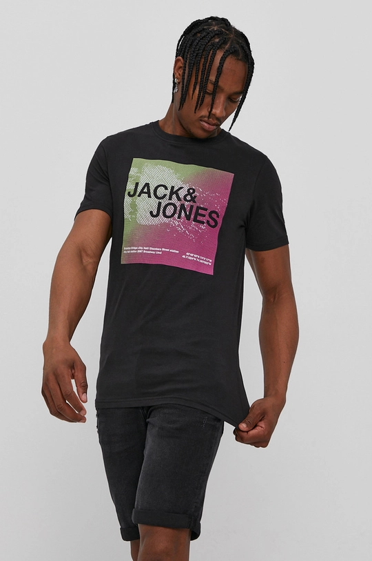 czarny Jack & Jones T-shirt Męski