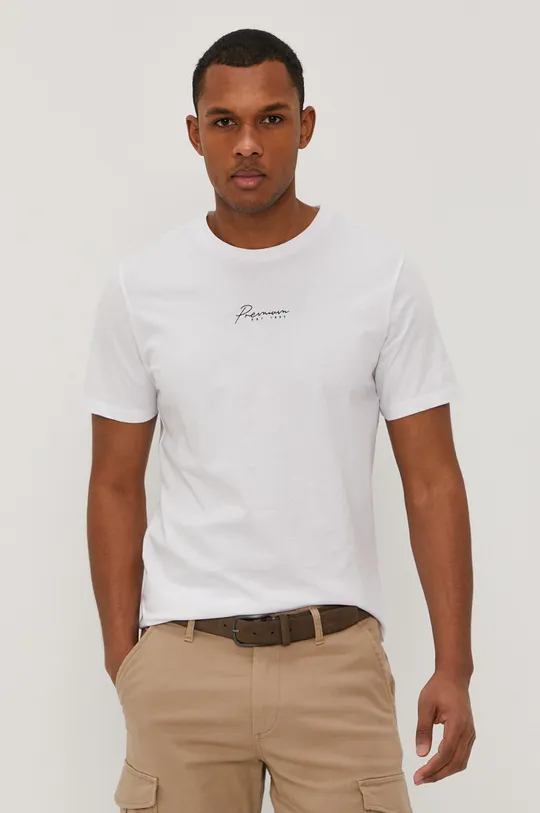 biały Premium by Jack&Jones T-shirt Męski
