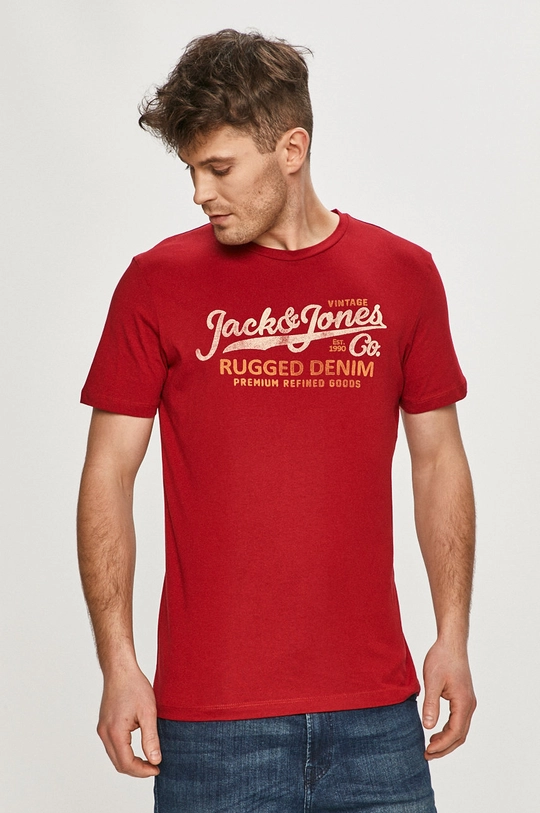 czerwony Premium by Jack&Jones - T-shirt Męski