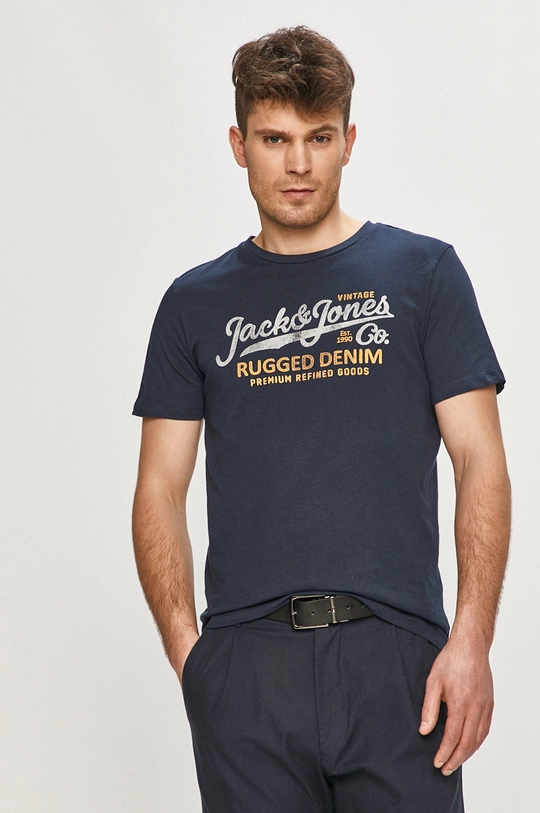 tmavomodrá Premium by Jack&Jones - Tričko Pánsky