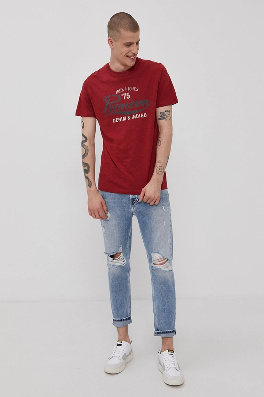 Premium by Jack&Jones T-shirt czerwony