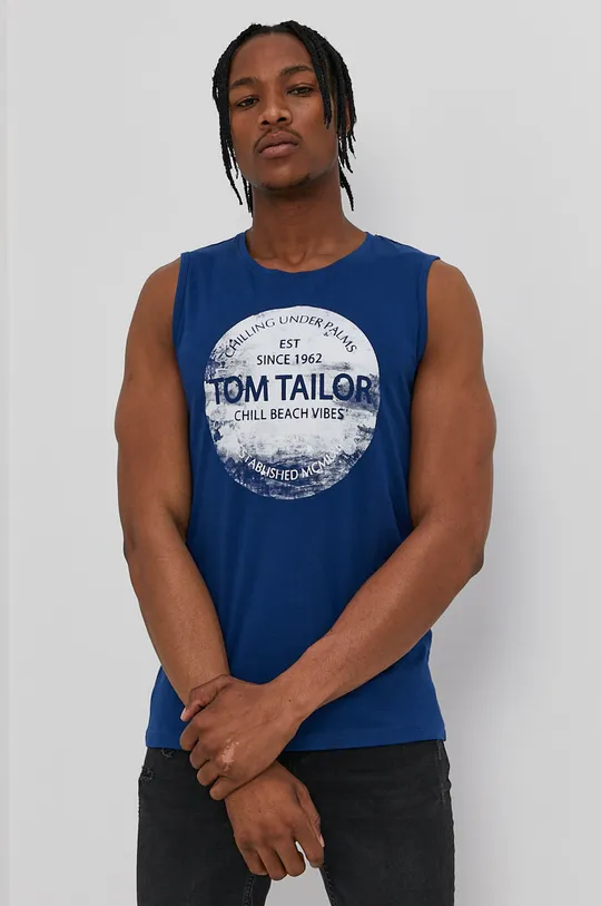 modrá Tričko Tom Tailor Pánsky