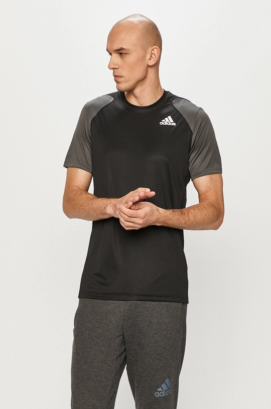 čierna adidas Performance - Tričko GL5453 Pánsky