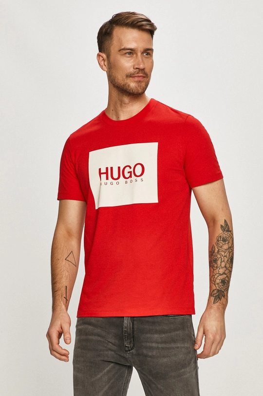 piros Hugo - T-shirt Férfi