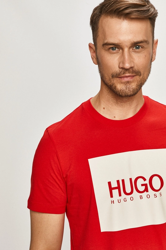 piros Hugo - T-shirt