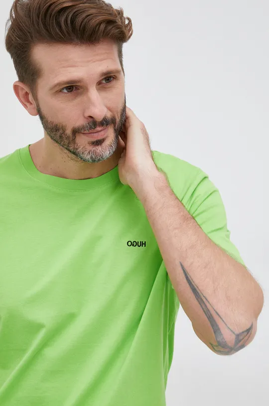 zielony Hugo T-shirt bawełniany 50450482 Męski