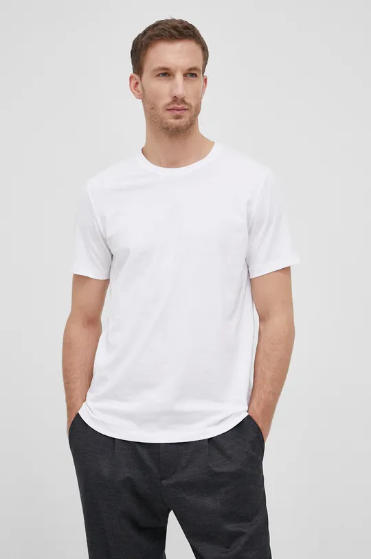 biały Hugo T-shirt bawełniany 50408203 Męski