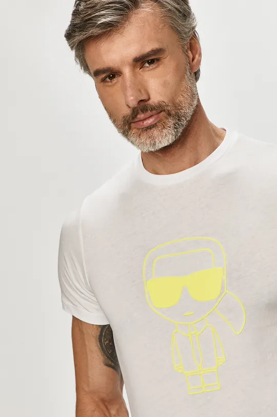 biały Karl Lagerfeld - T-shirt 511224.755091 Męski
