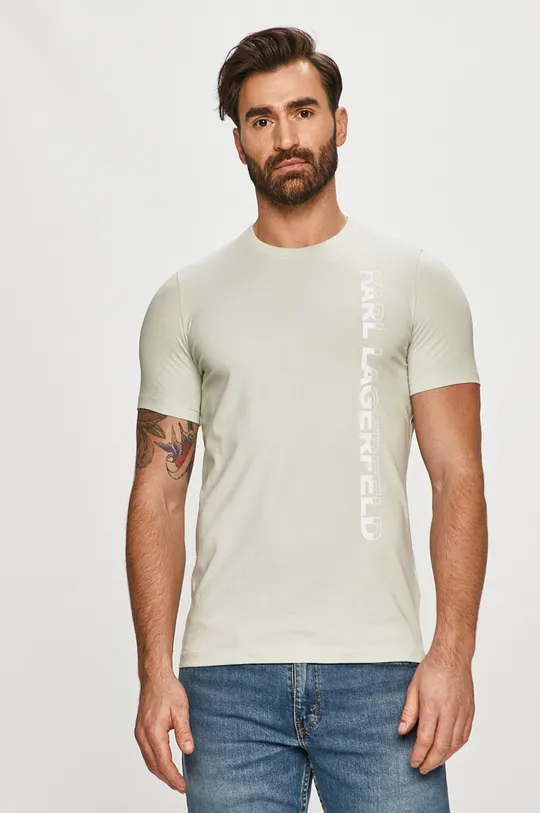 turkusowy Karl Lagerfeld - T-shirt 511221.755023 Męski
