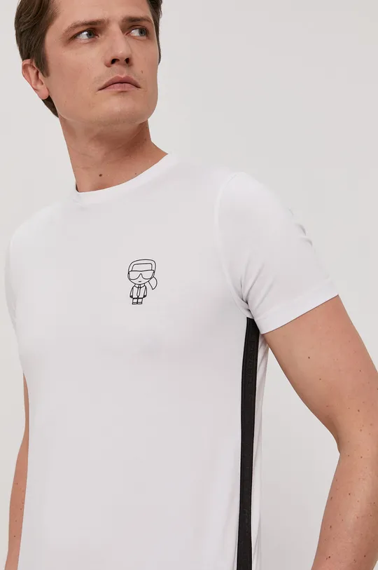 biały Karl Lagerfeld T-shirt 511221.755024 Męski