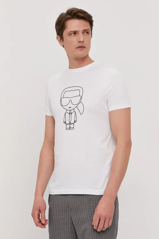 biały Karl Lagerfeld T-shirt 511224.755051 Męski