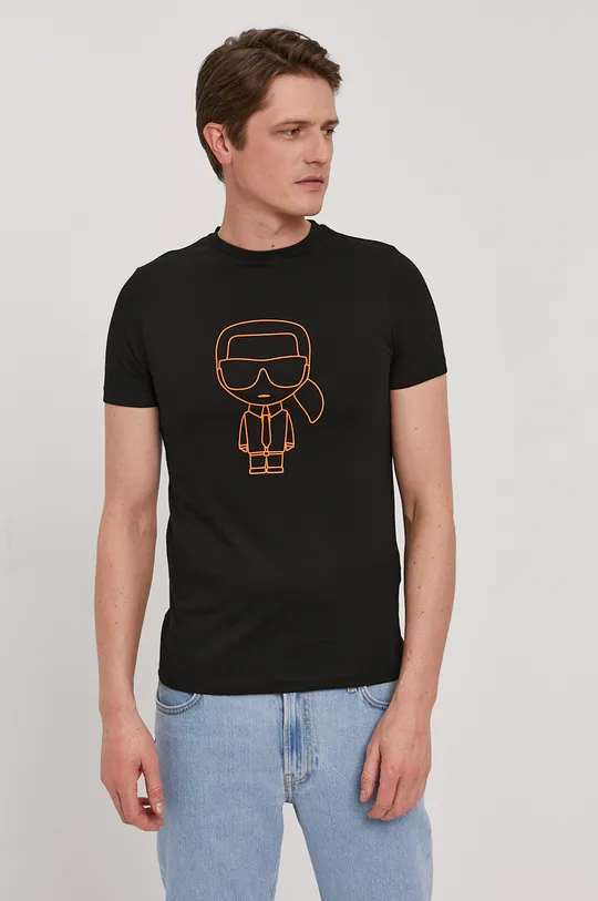 czarny Karl Lagerfeld T-shirt 511224.755051 Męski