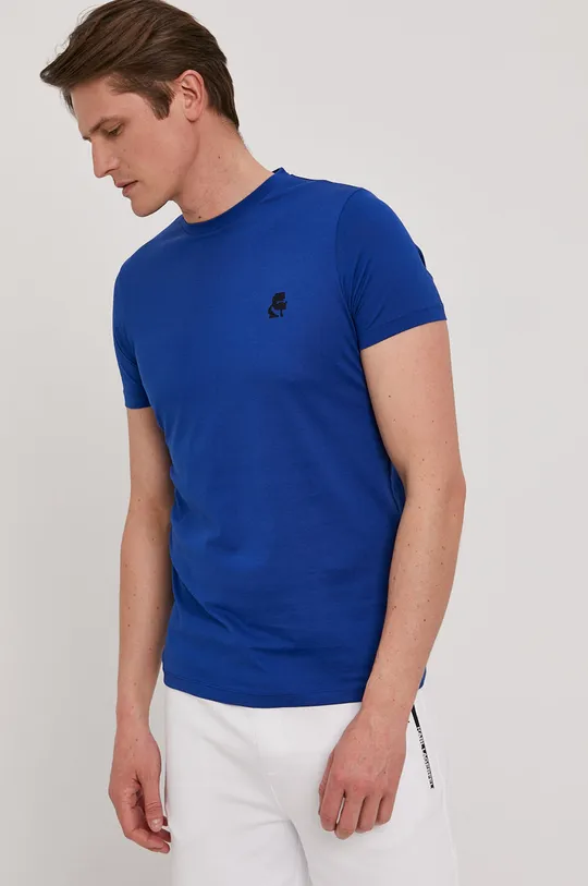 niebieski Karl Lagerfeld T-shirt 511230.755026 Męski
