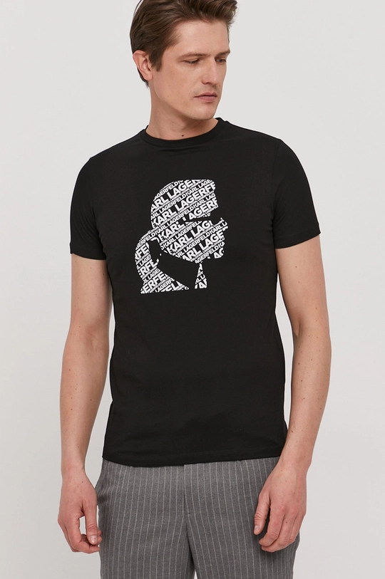 czarny Karl Lagerfeld T-shirt 511224.755057