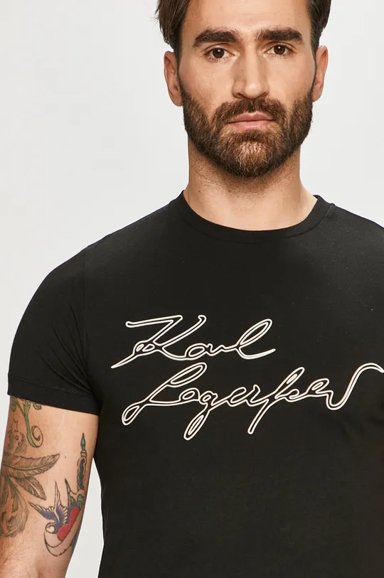 czarny Karl Lagerfeld - T-shirt 511224.755044