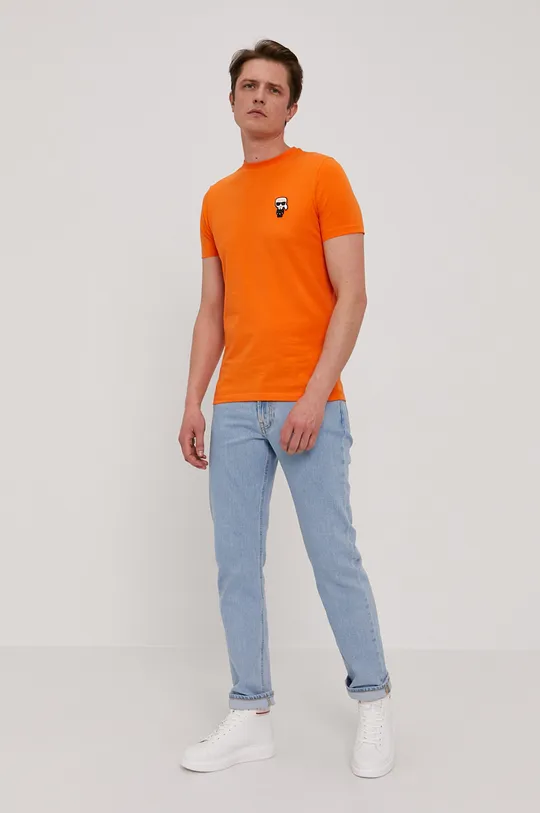 Karl Lagerfeld - T-shirt 511221.755025 pomarańczowy