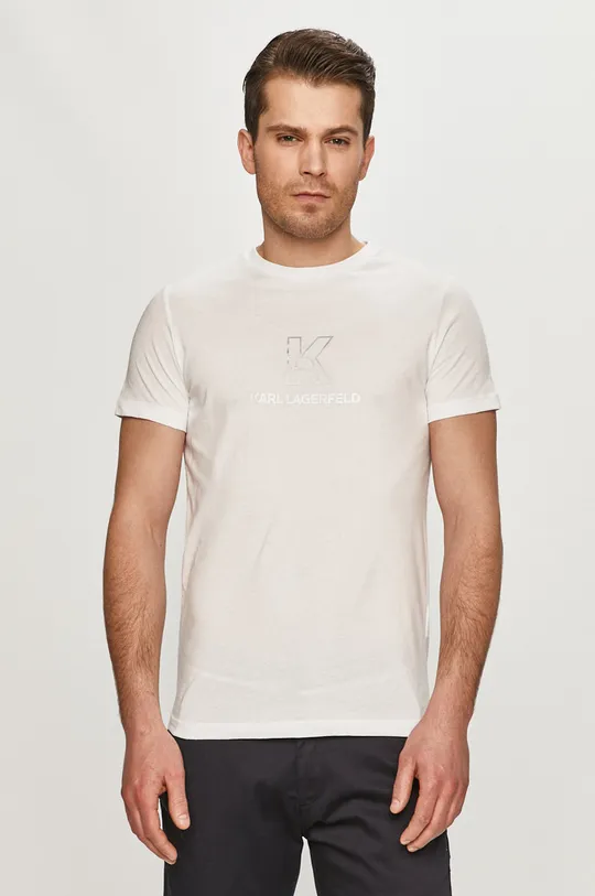 biały Karl Lagerfeld T-shirt 511220.755048 Męski