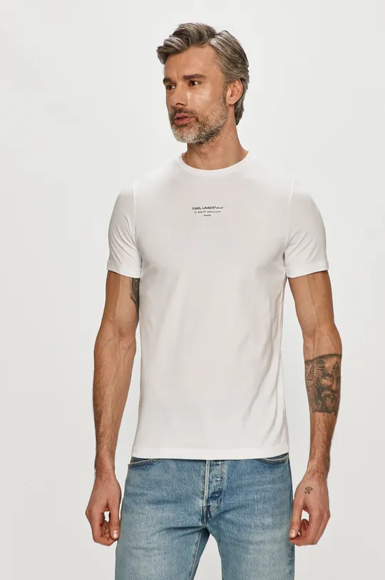 biały Karl Lagerfeld - T-shirt 511221.755034