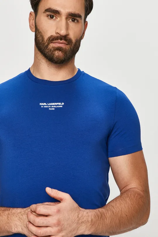 niebieski Karl Lagerfeld - T-shirt 511221.755034 Męski