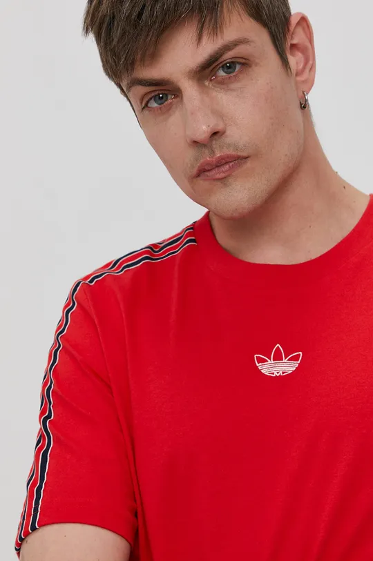 czerwony adidas Originals T-shirt GN2419