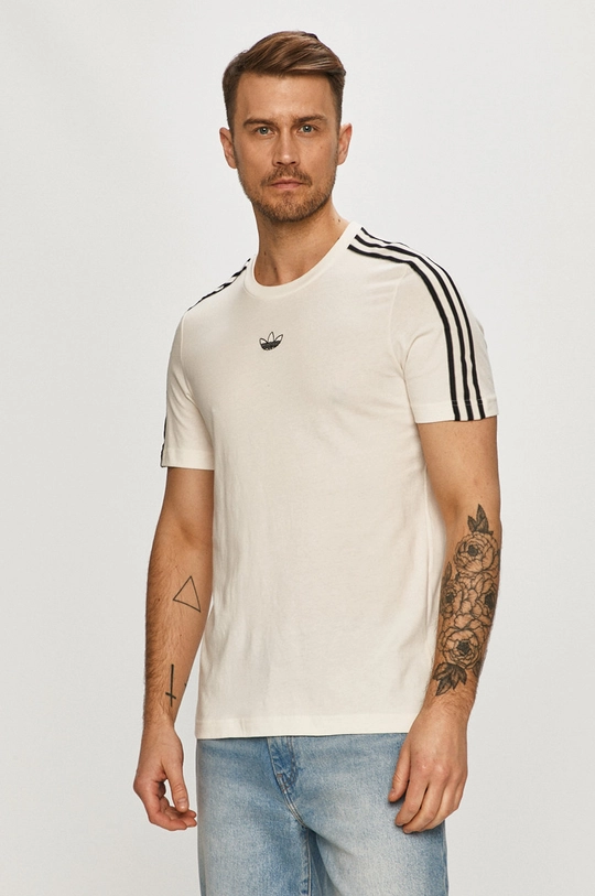 beżowy adidas Originals - T-shirt GN2422 Męski