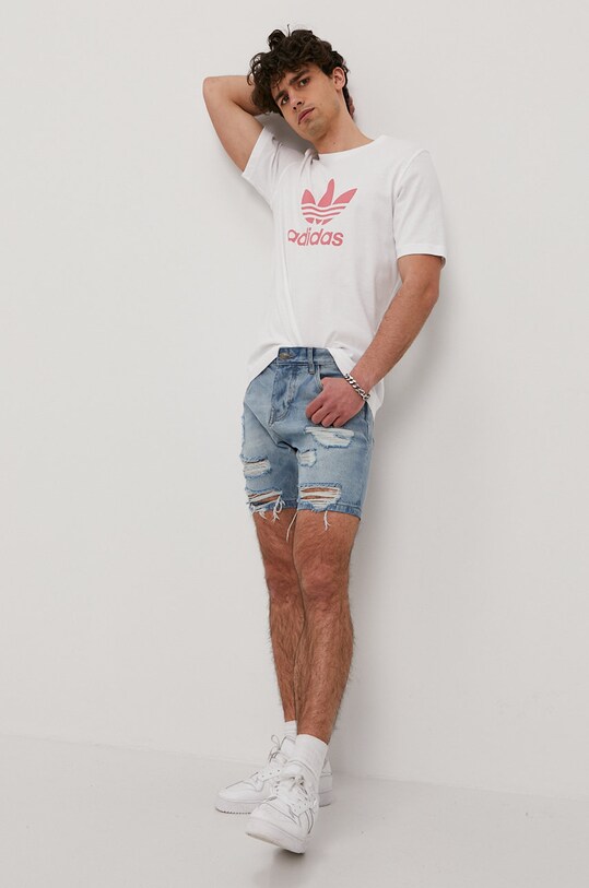 adidas Originals T-shirt GN3485 męski kolor biały z nadrukiem | Answear.com