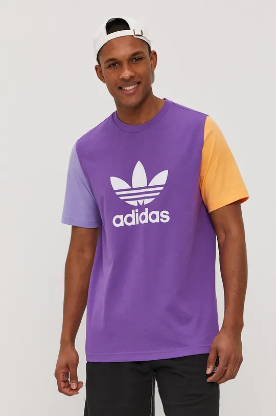fioletowy adidas Originals T-shirt H09008 Męski