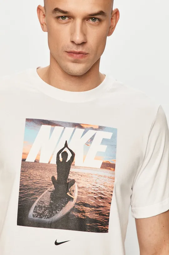 biały Nike - T-shirt