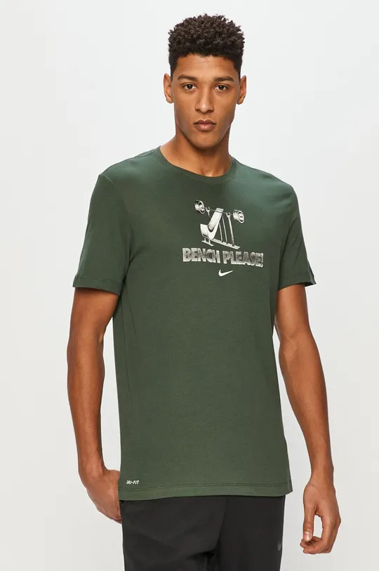 zielony Nike - T-shirt Męski