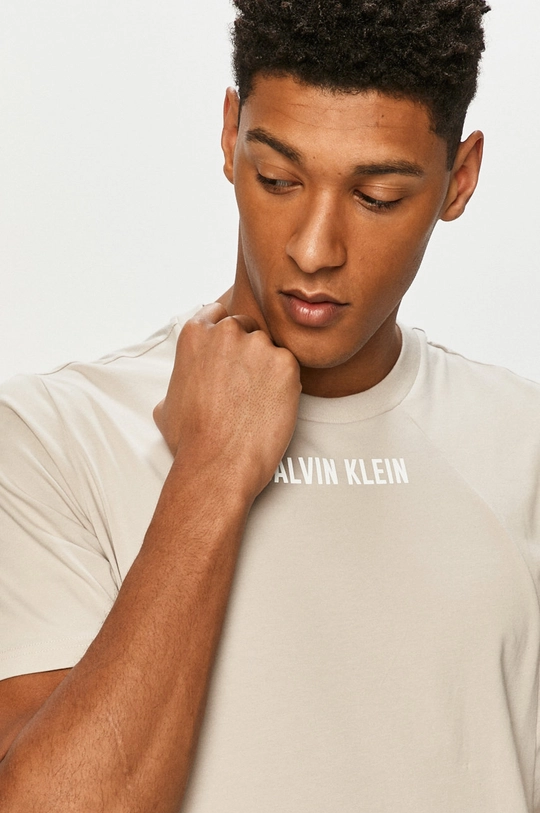 beżowy Calvin Klein Performance - T-shirt