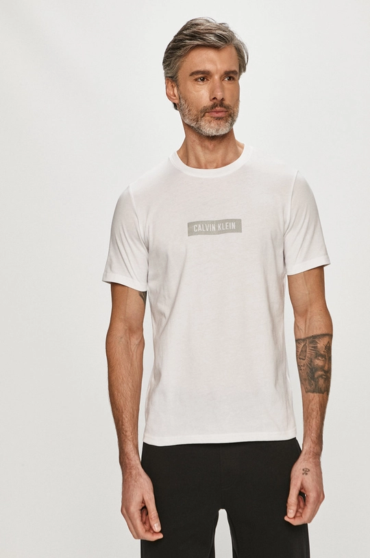 biały Calvin Klein Performance - T-shirt