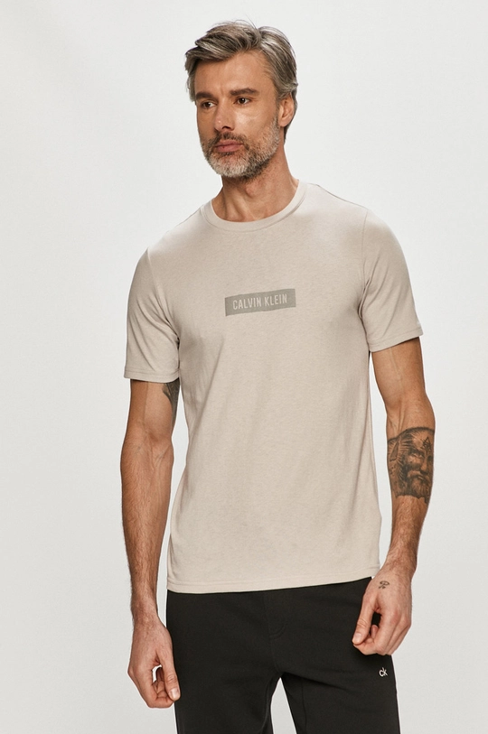 szary Calvin Klein Performance - T-shirt Męski