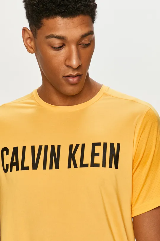 žltá Calvin Klein Performance - Tričko Pánsky