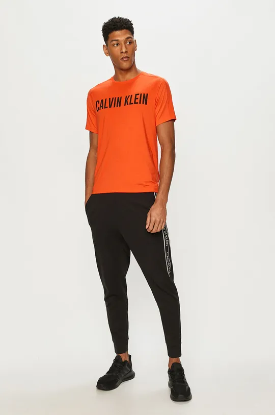 Calvin Klein Performance - T-shirt pomarańczowy