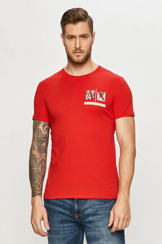červená Armani Exchange - Tričko Pánsky