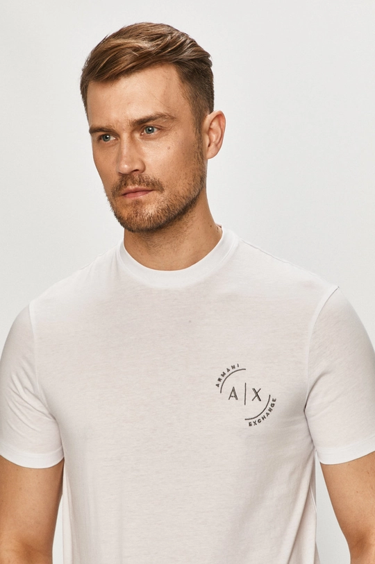 biały Armani Exchange - T-shirt 3KZTLH.ZJ9AZ Męski