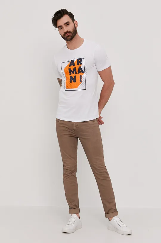 Armani Exchange T-shirt 3KZTNC.ZJE6Z biały