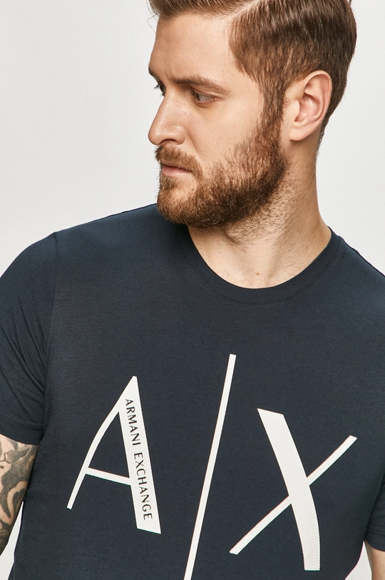 granatowy Armani Exchange - T-shirt 3KZTAG.ZJ4KZ