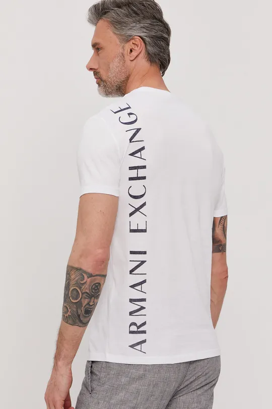 biały Armani Exchange T-shirt 3KZTGB.ZJBVZ Męski