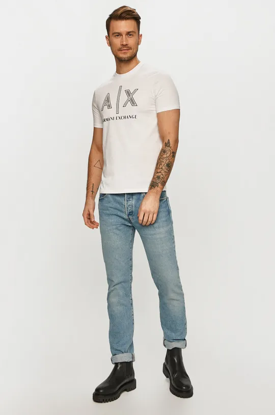 Armani Exchange - T-shirt 3KZTAF.ZJ4JZ biały