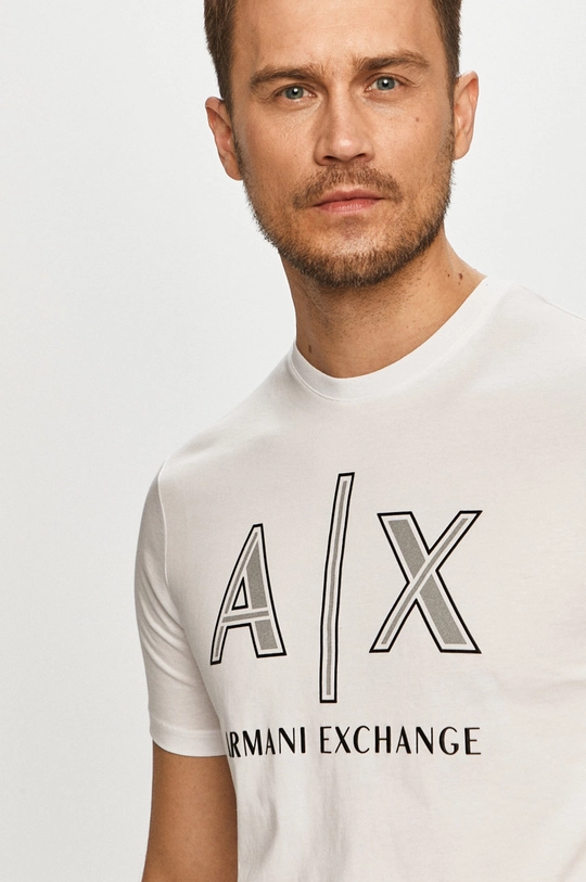 biały Armani Exchange - T-shirt 3KZTAF.ZJ4JZ