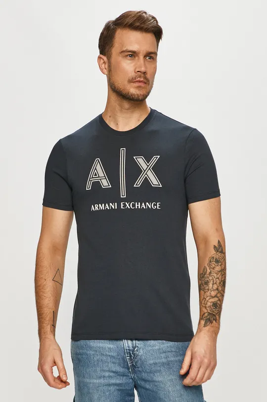 granatowy Armani Exchange - T-shirt 3KZTAF.ZJ4JZ