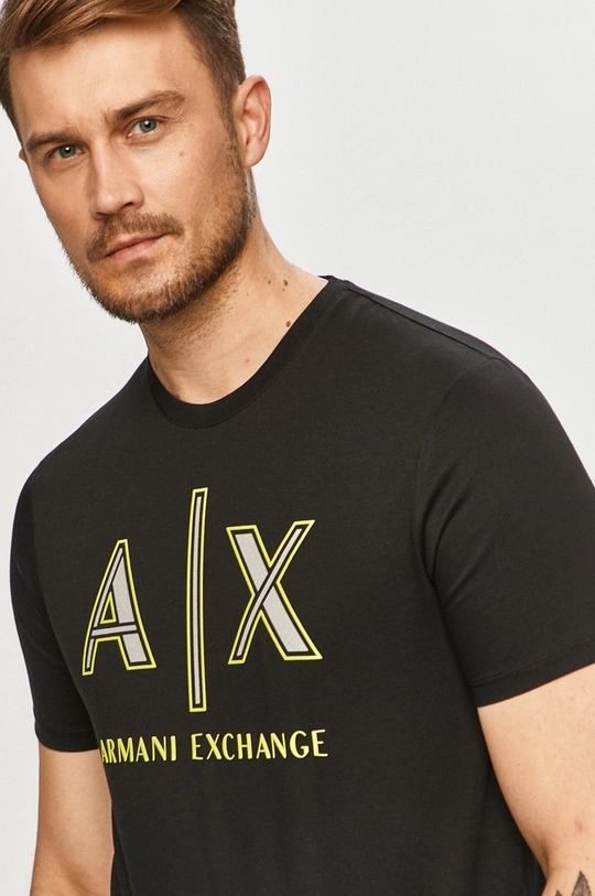 čierna Armani Exchange - Tričko Pánsky