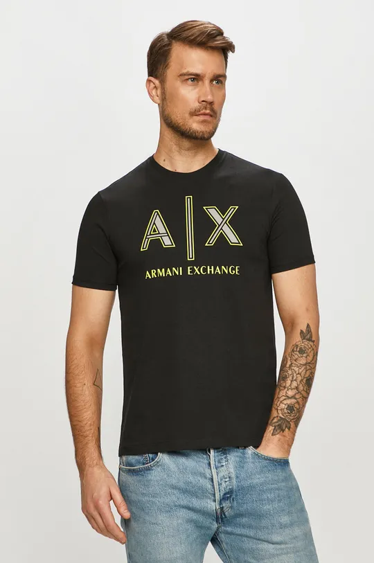 czarny Armani Exchange - T-shirt 3KZTAF.ZJ4JZ