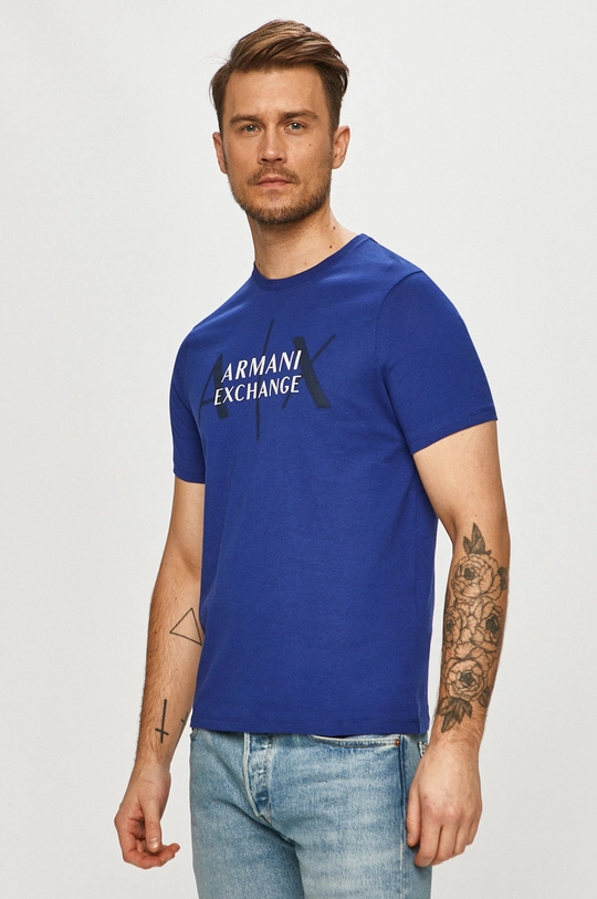 granatowy Armani Exchange - T-shirt 3KZTGN.ZJ7PZ