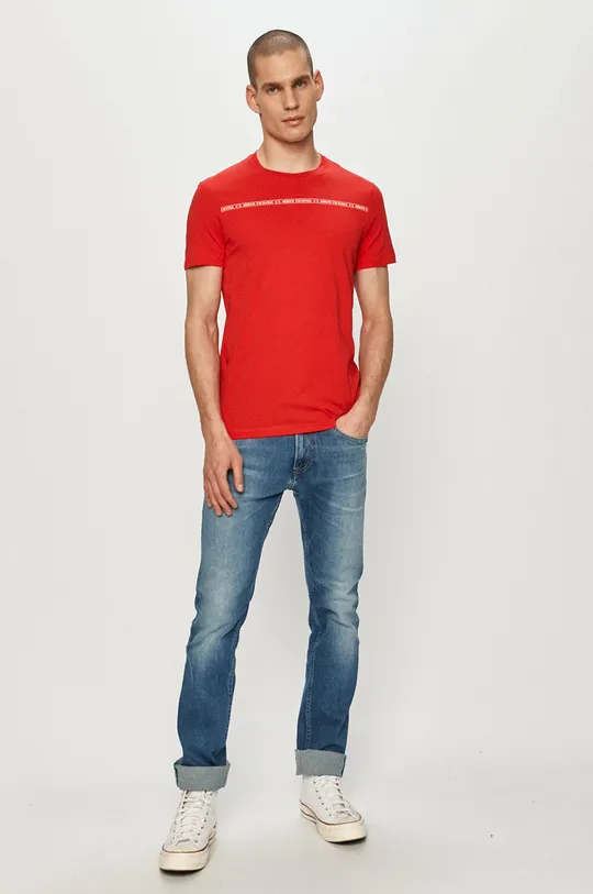 Armani Exchange - T-shirt 8NZT93.Z8H4Z czerwony